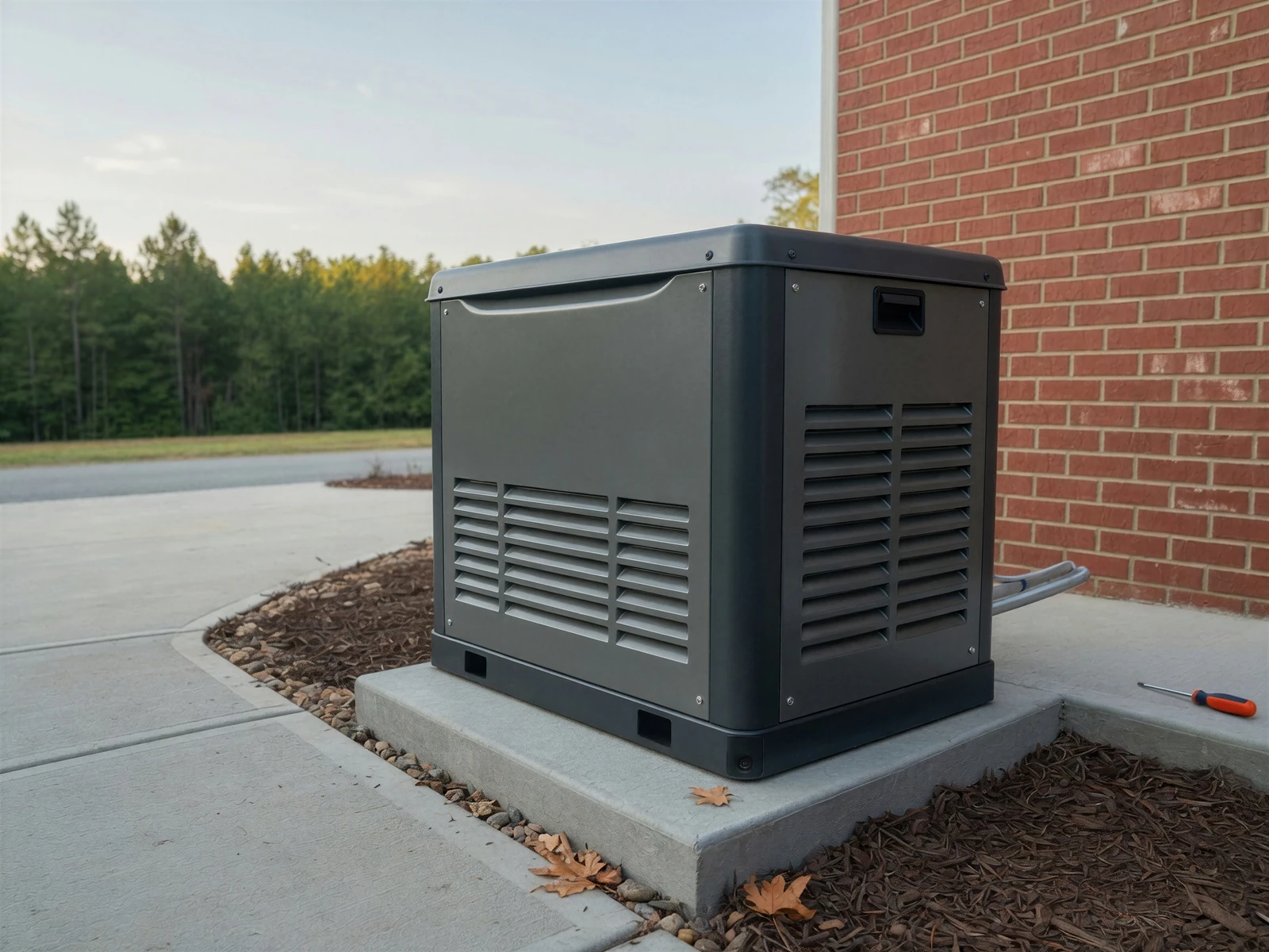 Illustrative home standby generator installation