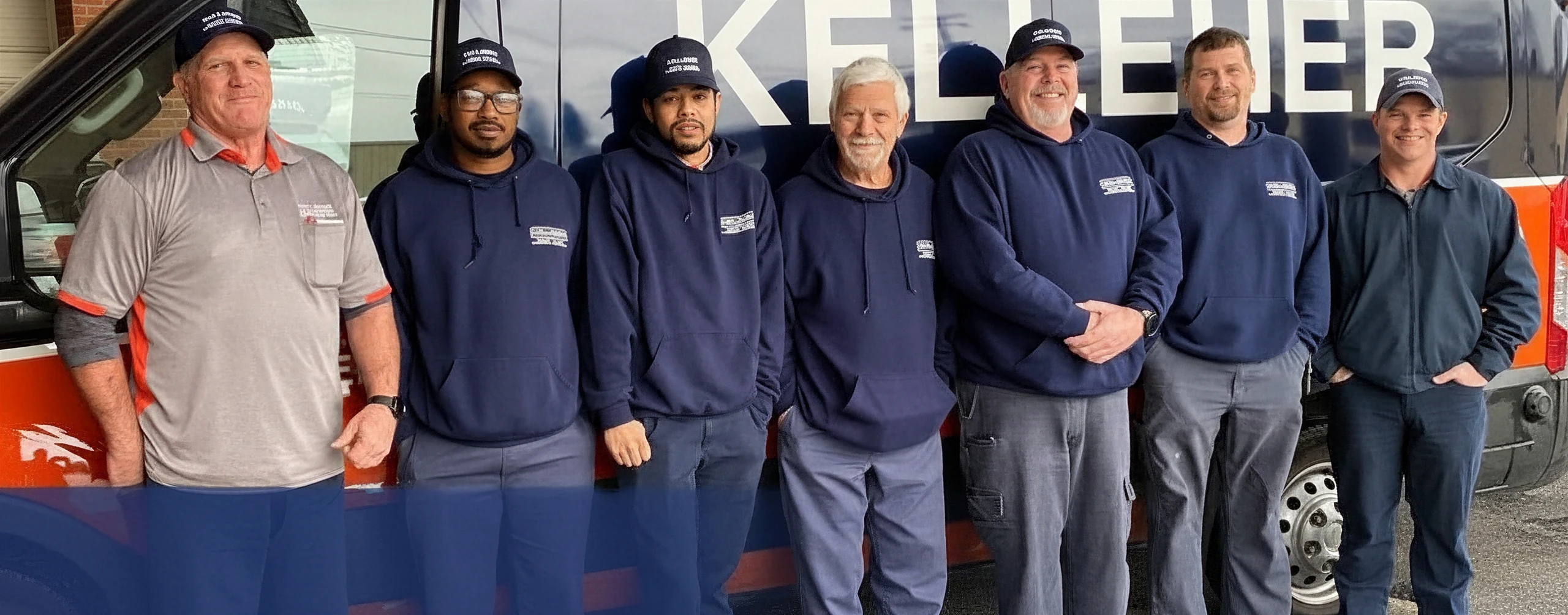 Kelleher service technicians with company van